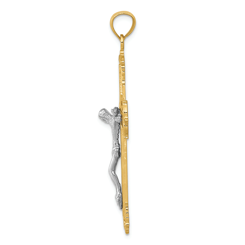 FJC Finejewelers 14k Two-tone Gold Crucifix Charm