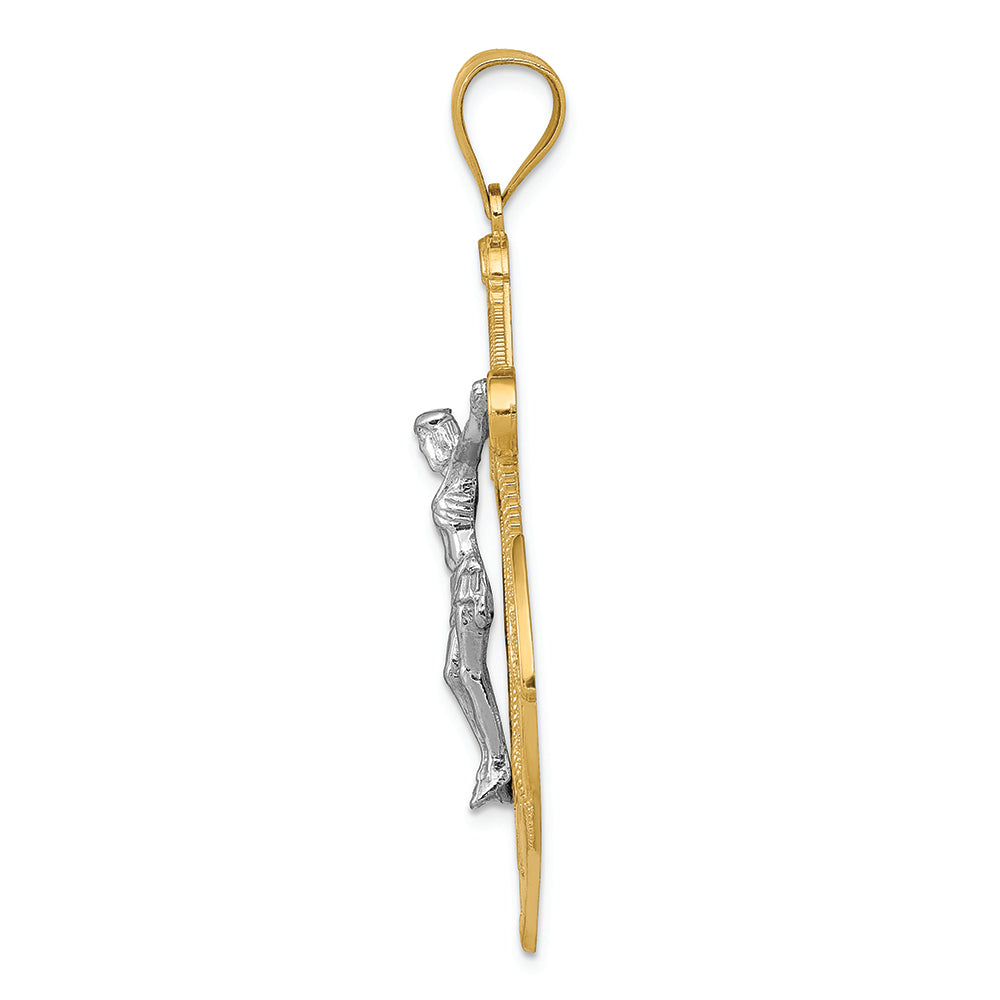 FJC Finejewelers 14k Two-tone Gold Mariner's Cross Charm