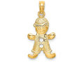 FJC Finejewelers 14k Yellow Gold Playful Boy with Cut Out Buttons Charm