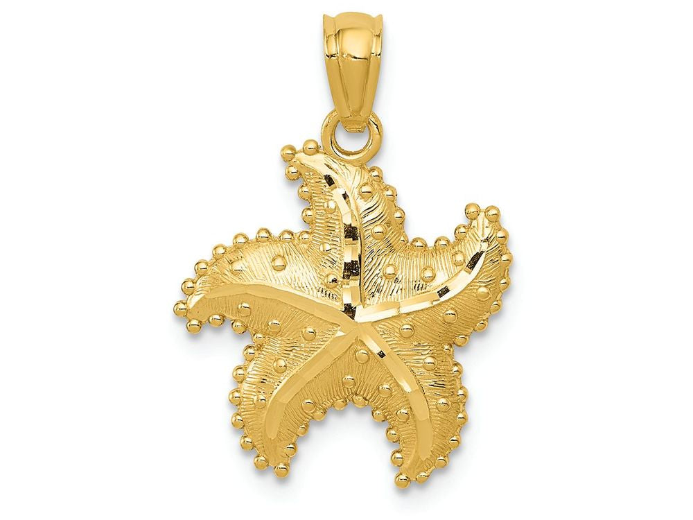 FJC Finejewelers 14k Yellow Gold Bright Cut Starfish Charm