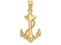 FJC Finejewelers 14k Yellow Gold Polished Anchor Charm