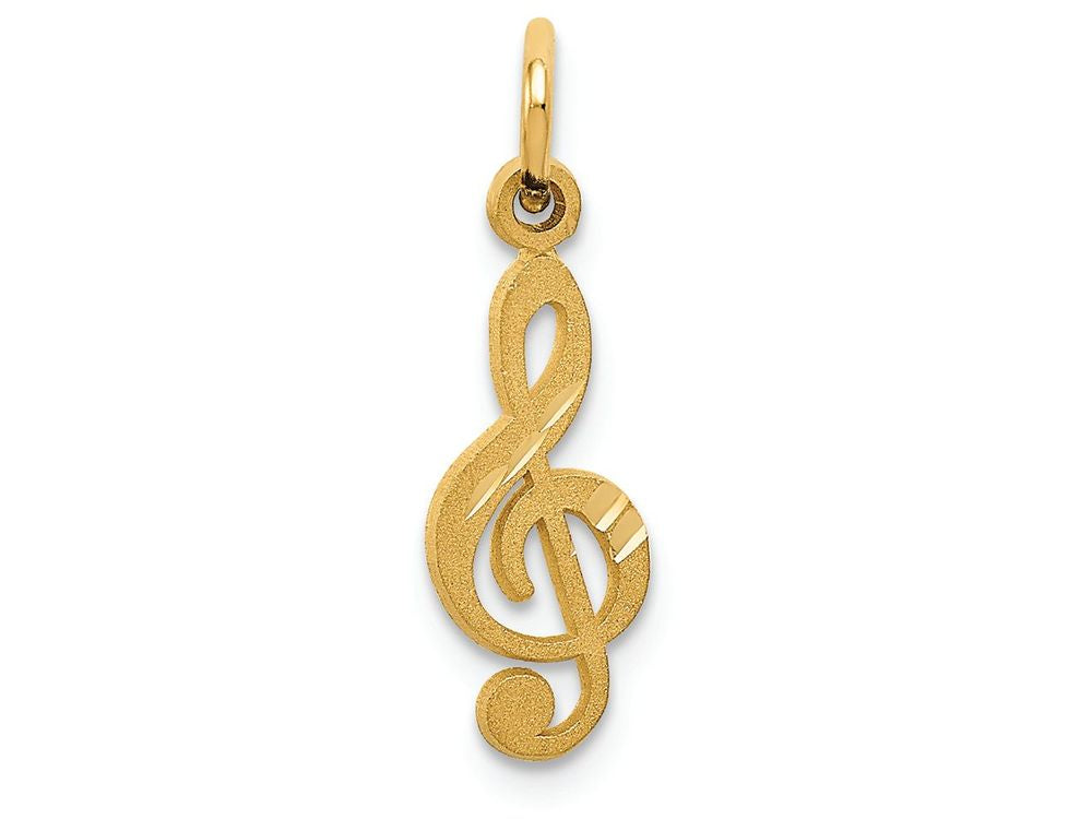 FJC Finejewelers 14k Yellow Gold Treble Clef Charm