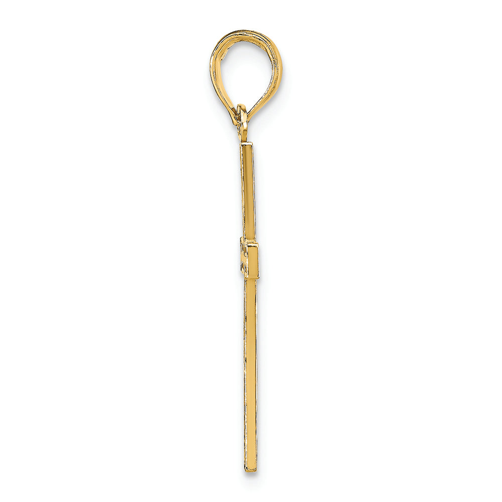FJC Finejewelers 14k Yellow Gold Reversible Cross Charm