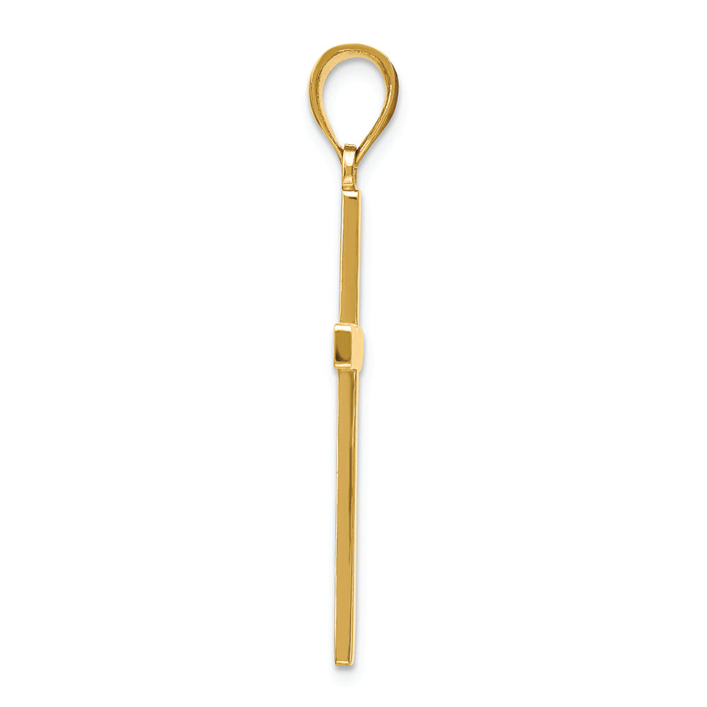 FJC Finejewelers 14k Yellow Gold Stick Cross Charm