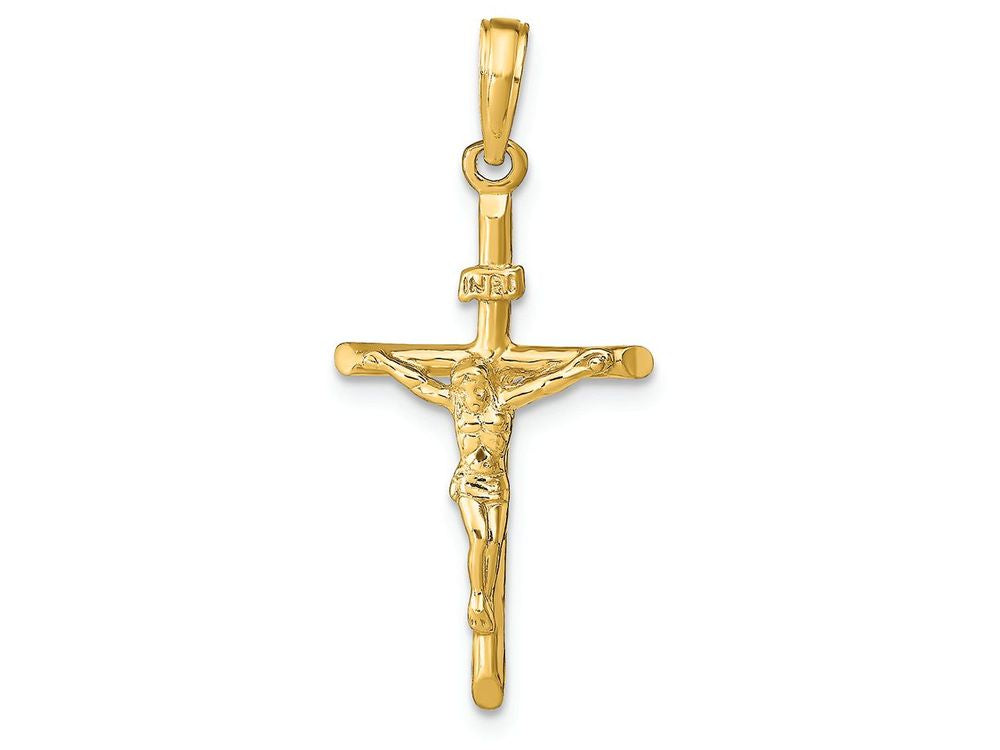 FJC Finejewelers 14k Yellow Gold Stick Style Crucifix Charm