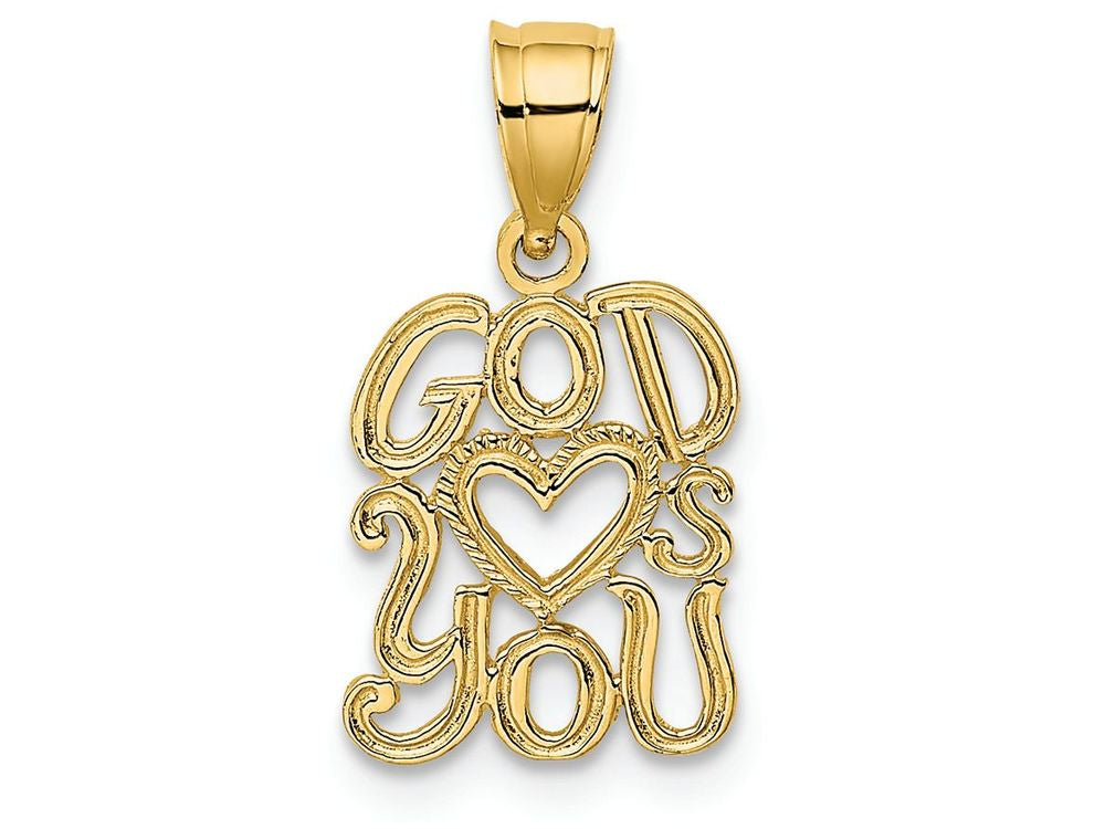 FJC Finejewelers 14k Yellow Gold God Heart's You Charm