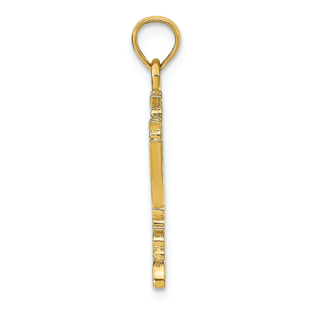 FJC Finejewelers 14k Yellow Gold Menorah Charm