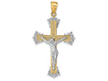 FJC Finejewelers 14k Two-tone Gold Crucifix Charm