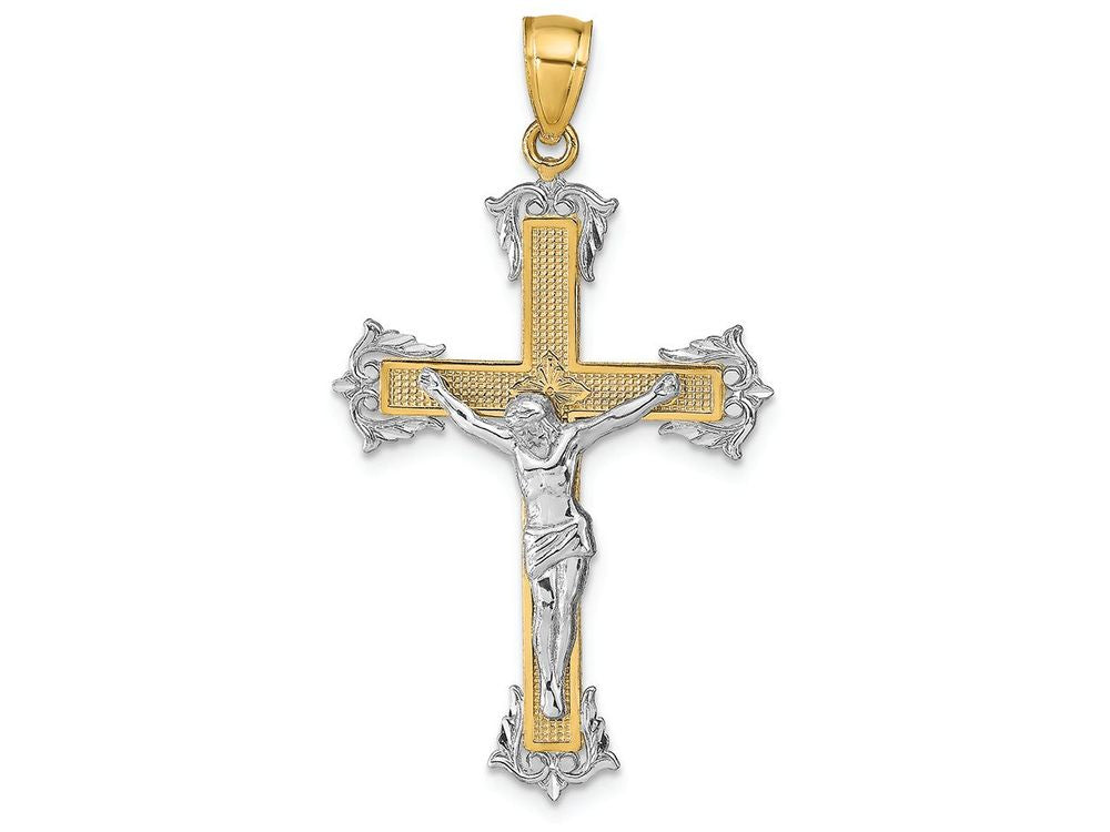 FJC Finejewelers 14k Two-tone Gold Crucifix Charm