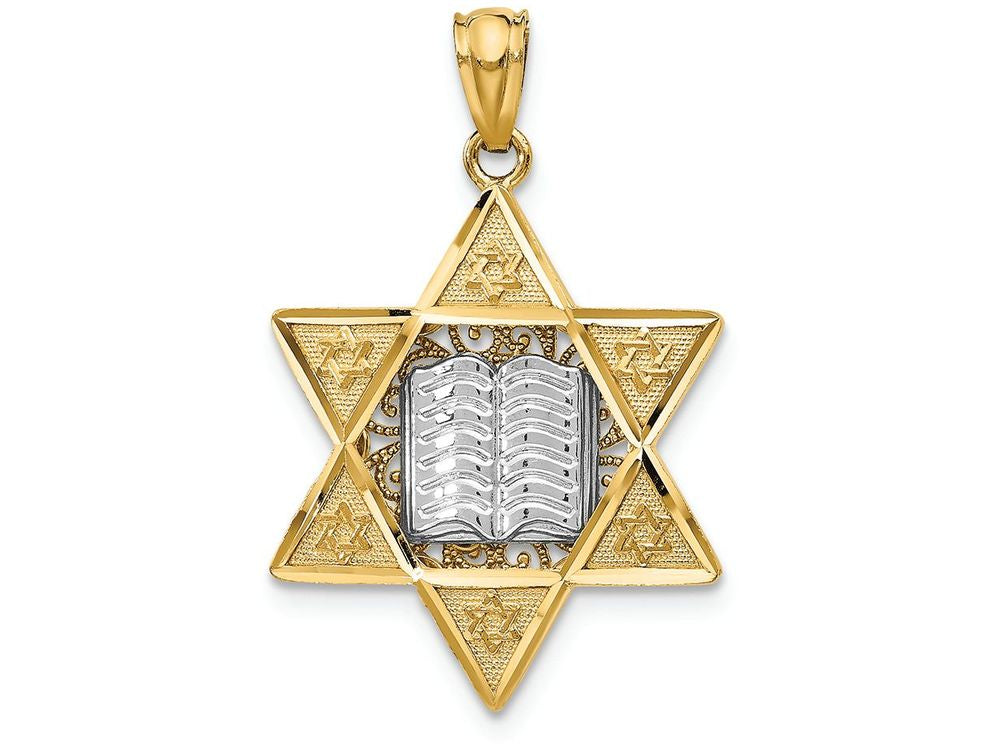 FJC Finejewelers 14k Two-tone Gold Star Of David Charm