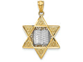 FJC Finejewelers 14k Two-tone Gold Star Of David Charm