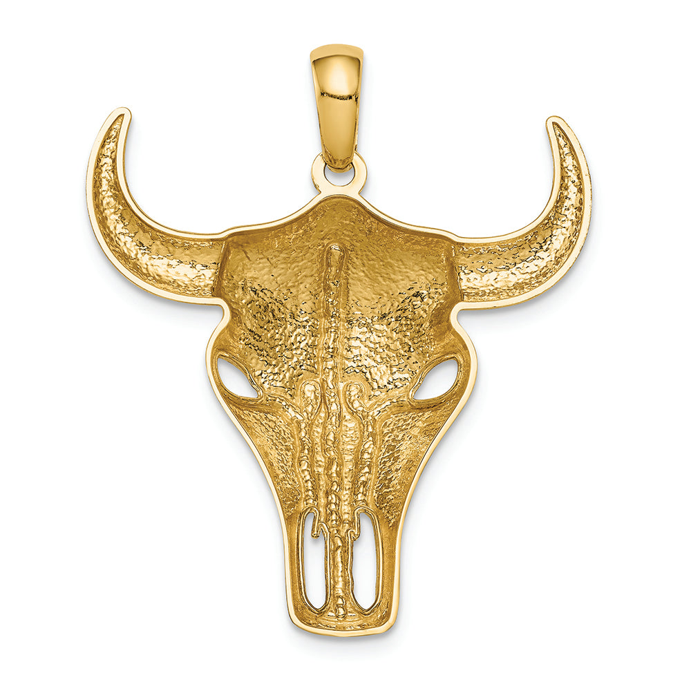 FJC Finejewelers 14k Yellow Gold Steer Skull Charm