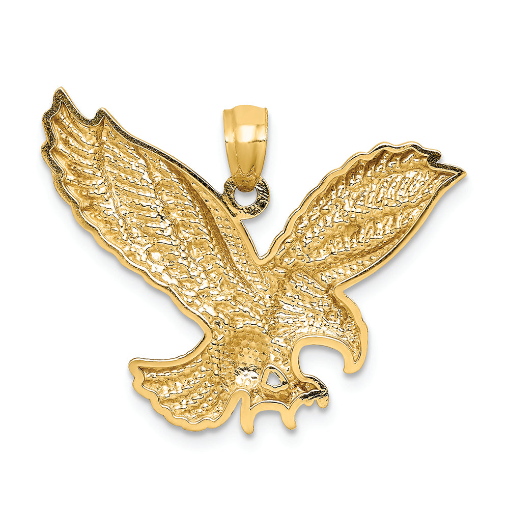 FJC Finejewelers 14k Yellow Gold Bright Cut Eagle Charm