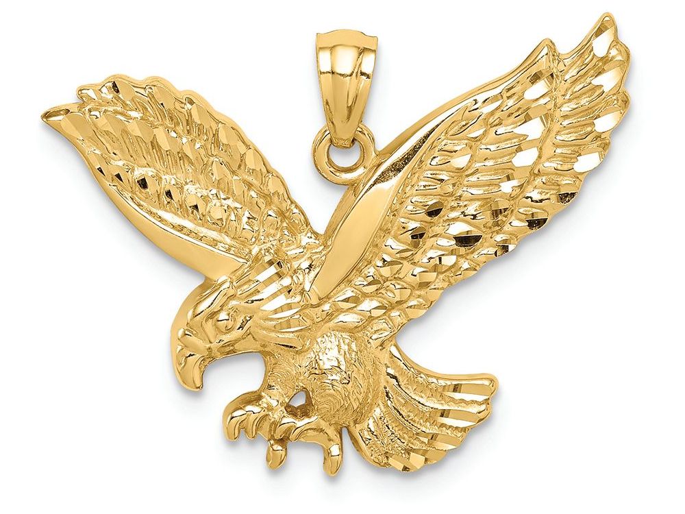 FJC Finejewelers 14k Yellow Gold Bright Cut Eagle Charm