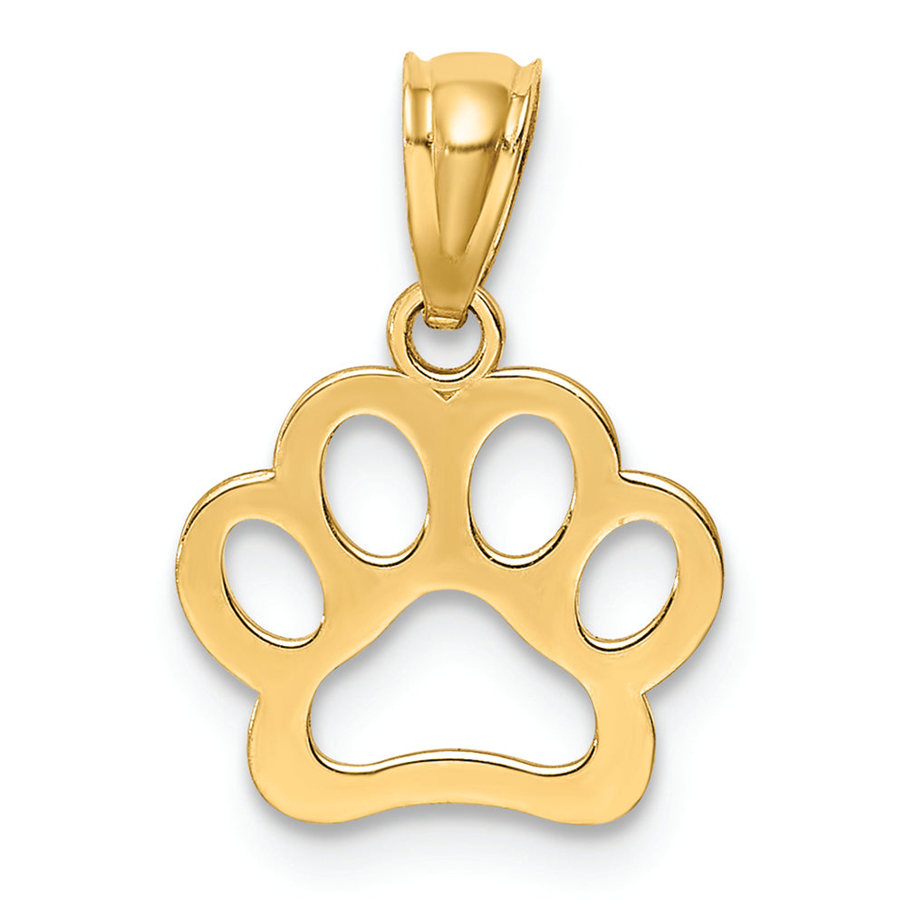 FJC Finejewelers 14k Yellow Gold Dog Paw Charm