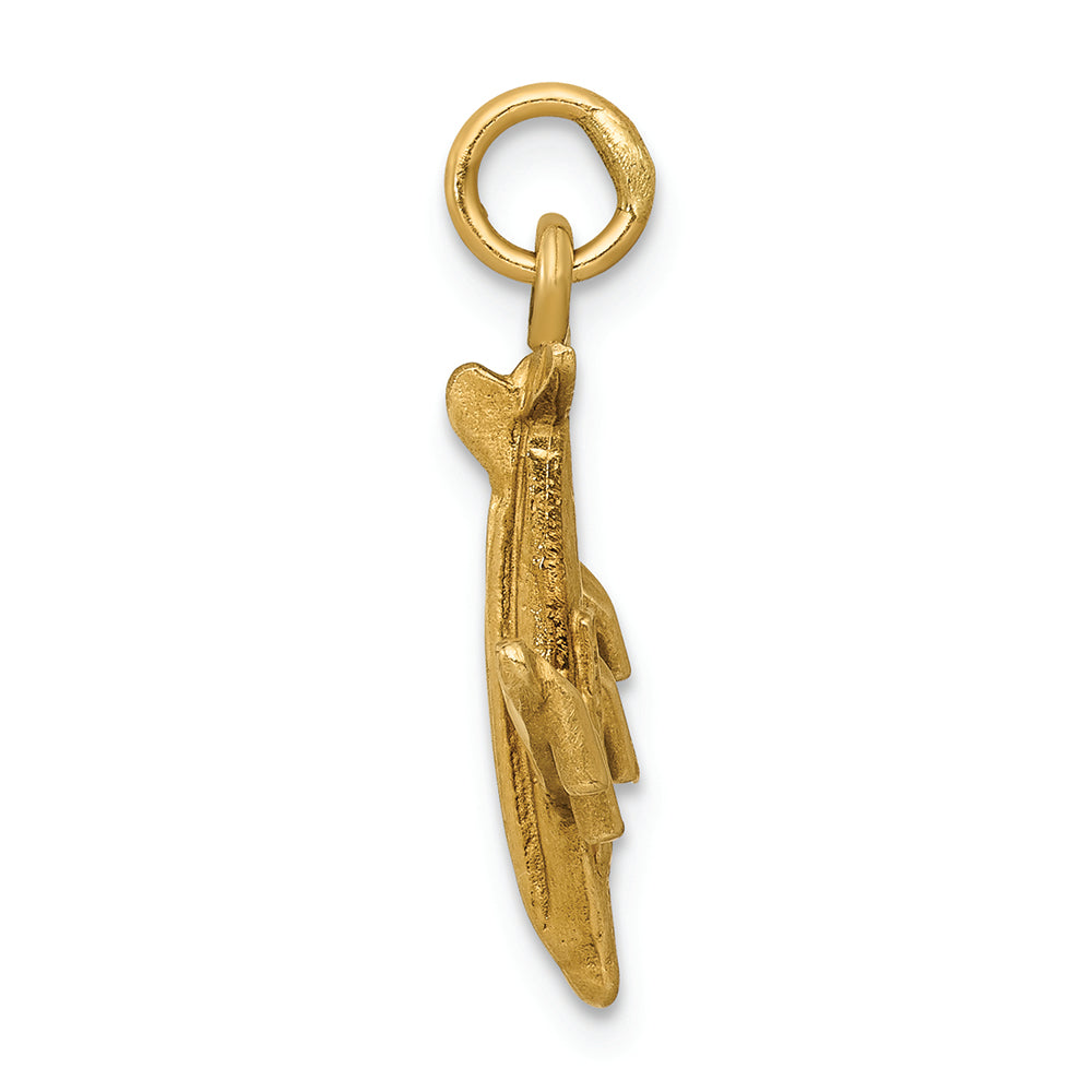 FJC Finejewelers 14k Yellow Gold 3d Airplane Charm