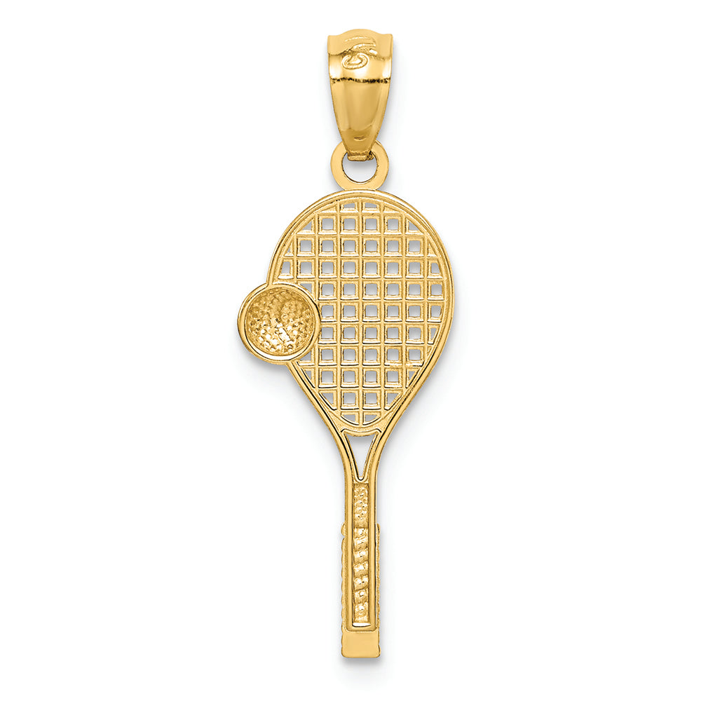 FJC Finejewelers 14k Yellow Gold White with Rhodium Tennis Charm