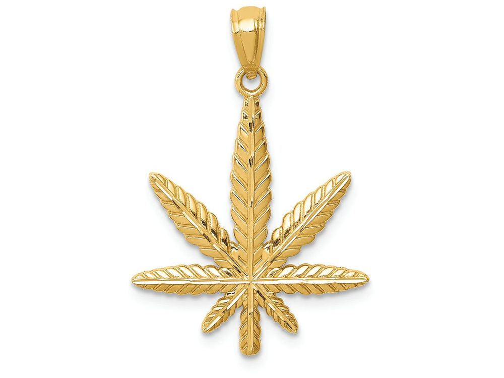 FJC Finejewelers 14k Yellow Gold Leaf Charm