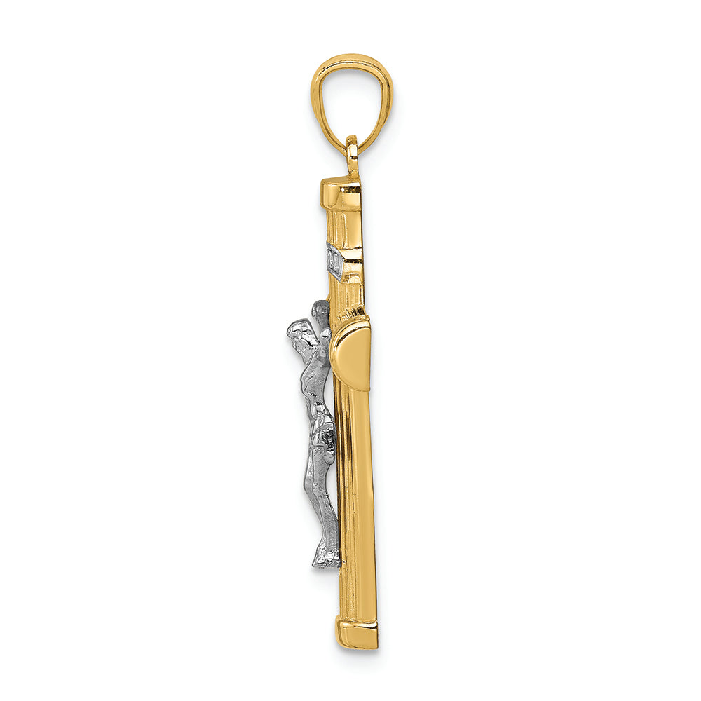 FJC Finejewelers 14k Two-tone Gold with Rhodium Inri Crucifix Charm