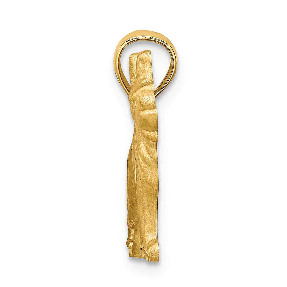 FJC Finejewelers 14k Yellow Gold Bright Cut German Shepard Charm