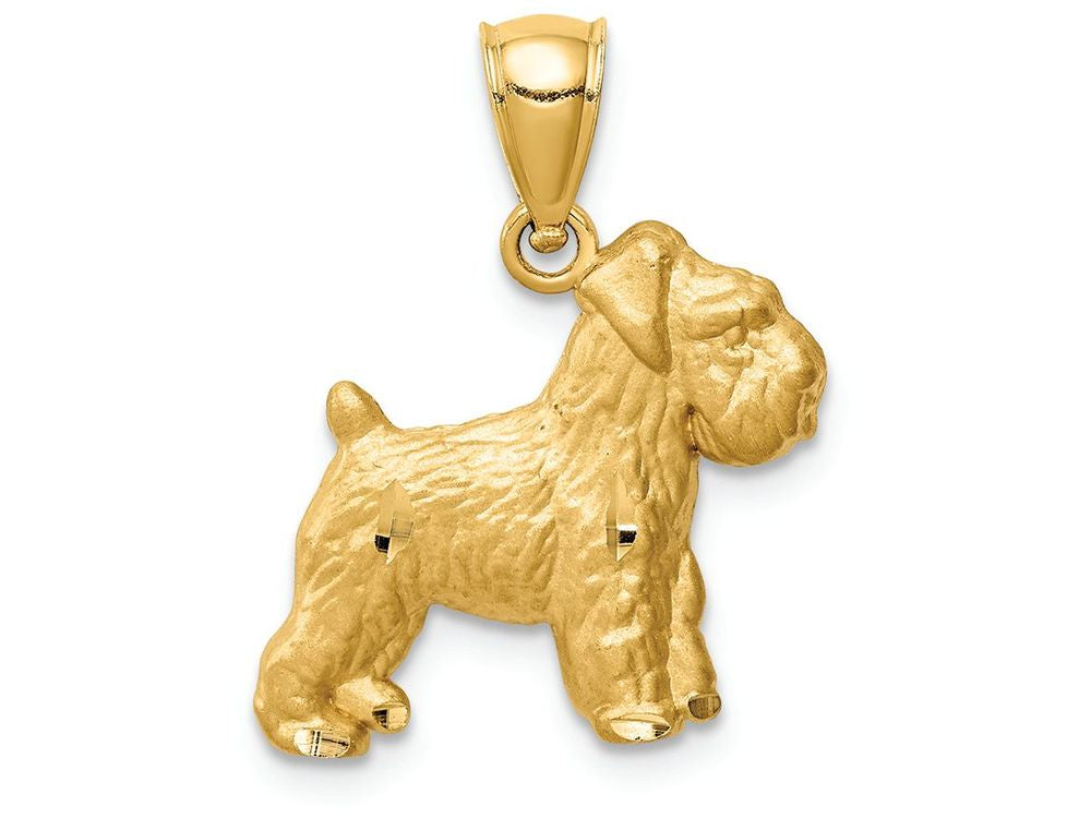 FJC Finejewelers 14k Yellow Gold Bright Cut Mini Schnauzer Charm