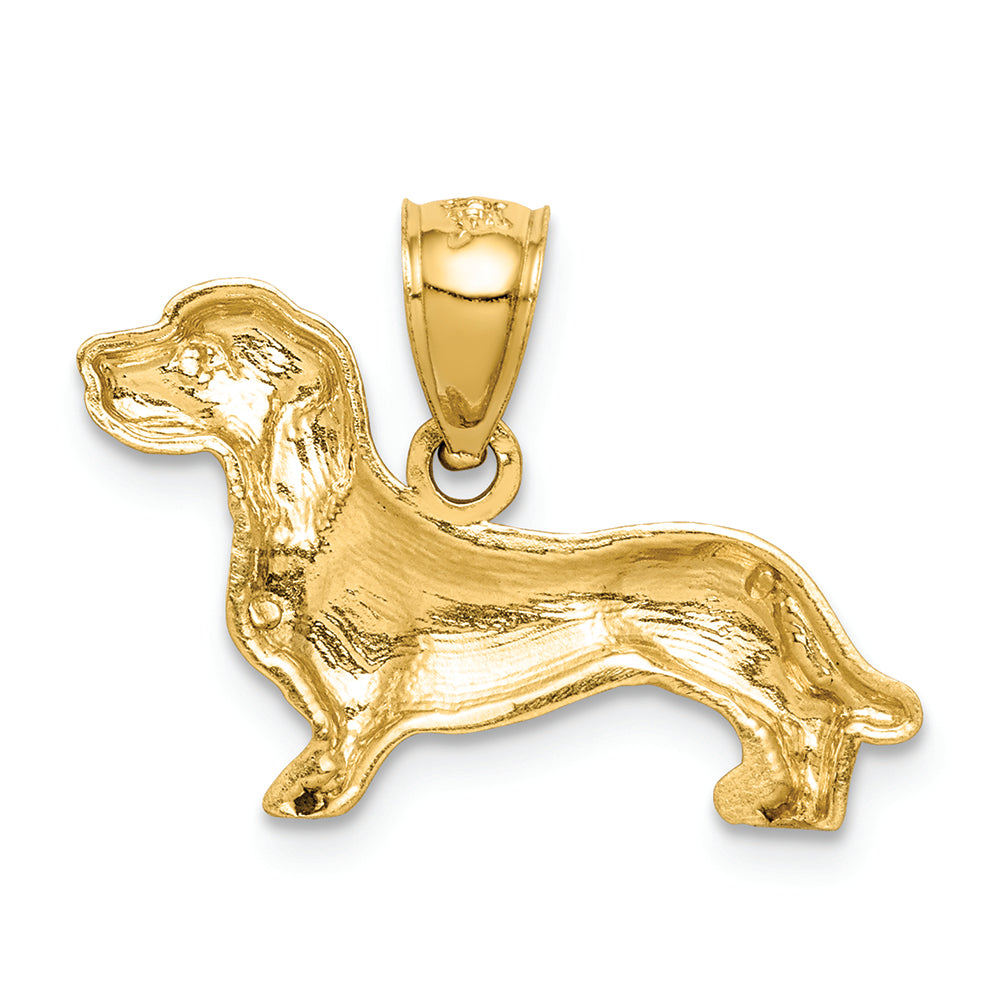 FJC Finejewelers 14k Yellow Gold Bright Cut Dachshund Charm