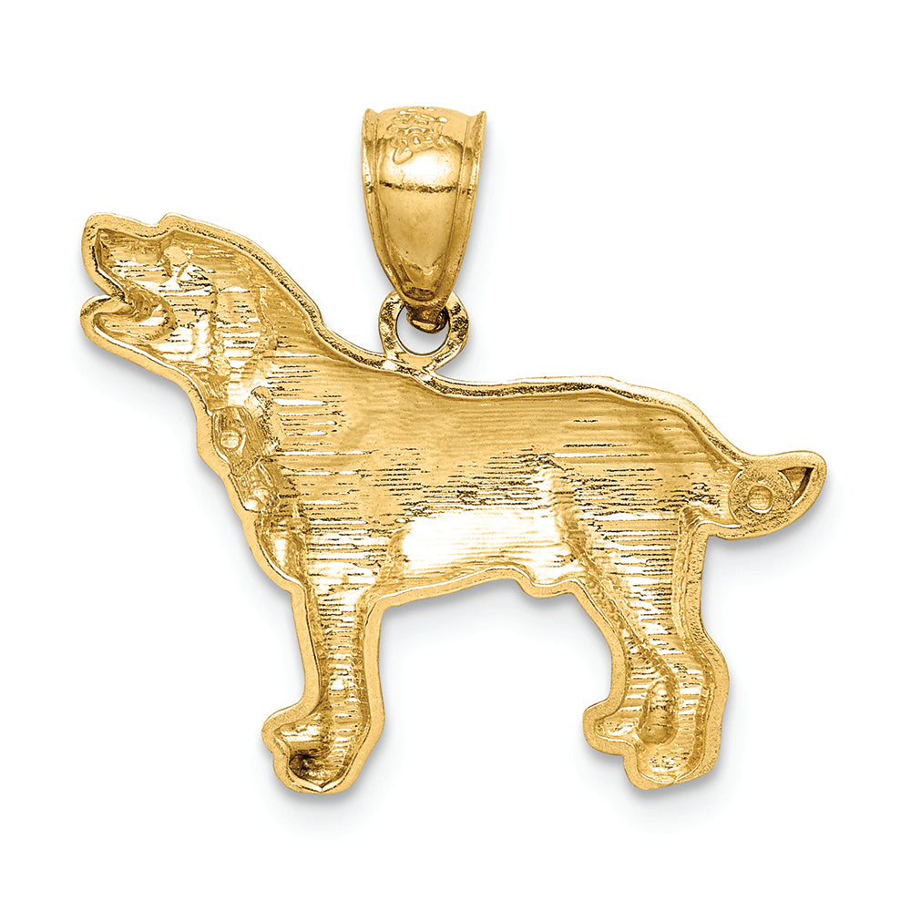 FJC Finejewelers 14k Yellow Gold Bright Cut Labrador Retriever Charm