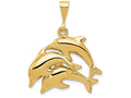 FJC Finejewelers 14k Yellow Gold Dolphin Charm