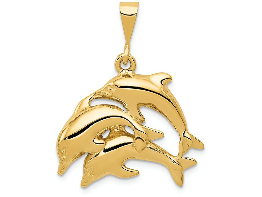 FJC Finejewelers 14k Yellow Gold Dolphin Charm
