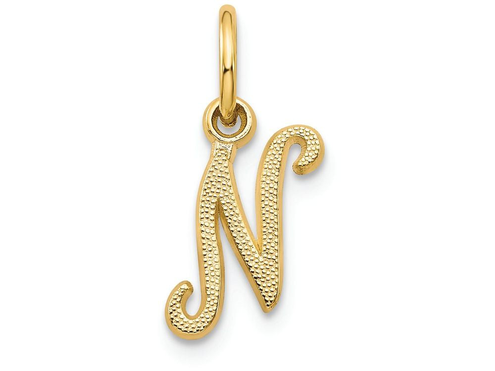 FJC Finejewelers 14k Yellow Gold Casted Initial N Charm