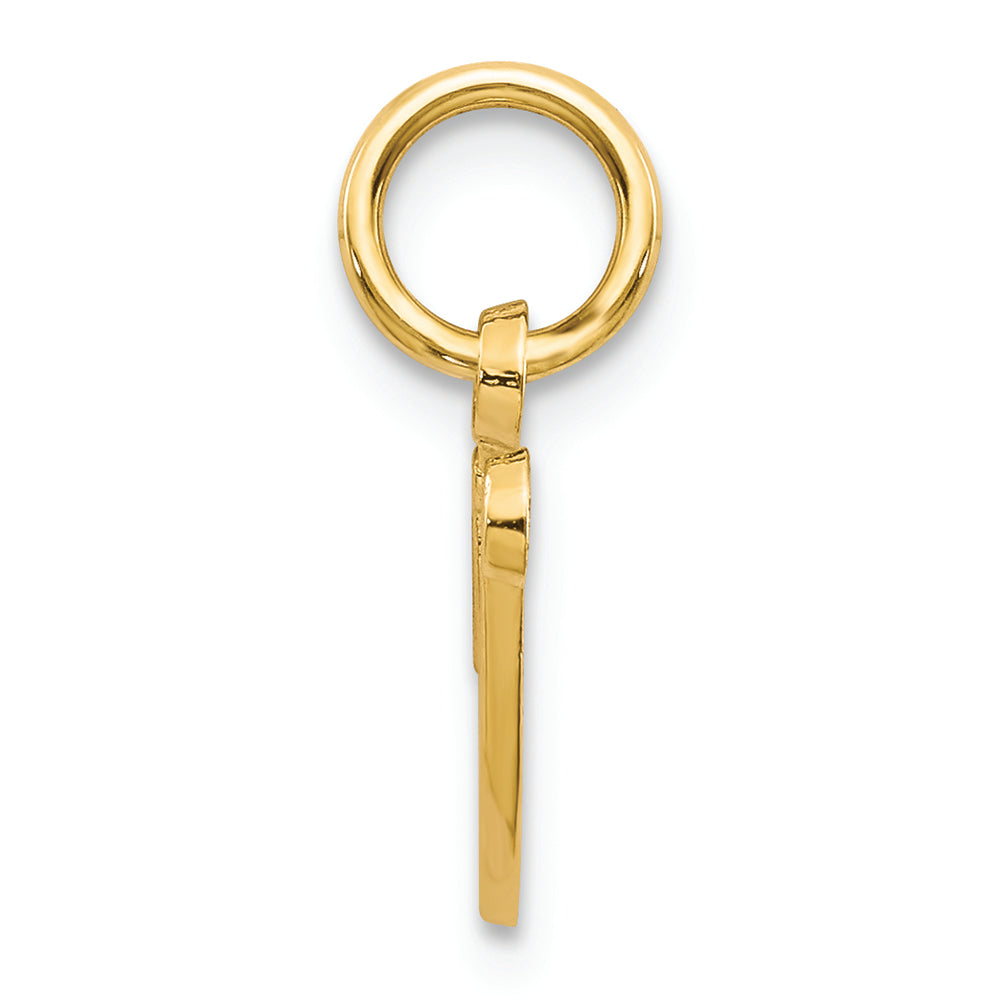 FJC Finejewelers 14k Yellow Gold Casted Initial V Charm