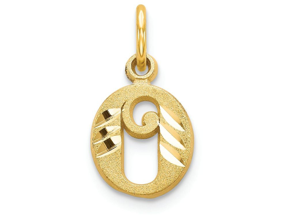 FJC Finejewelers 14k Yellow Gold Initial O Charm