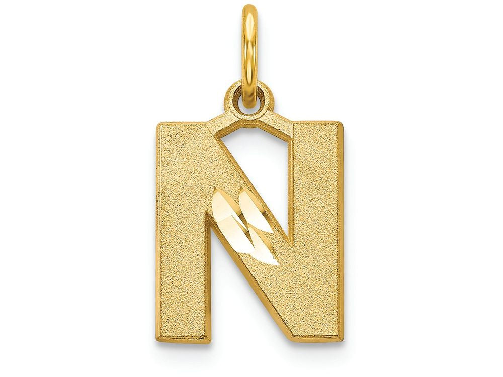 FJC Finejewelers 14k Yellow Gold Initial N Charm