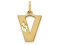 FJC Finejewelers 14k Yellow Gold Initial V Charm