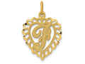 FJC Finejewelers 14k Yellow Gold Initial F Charm