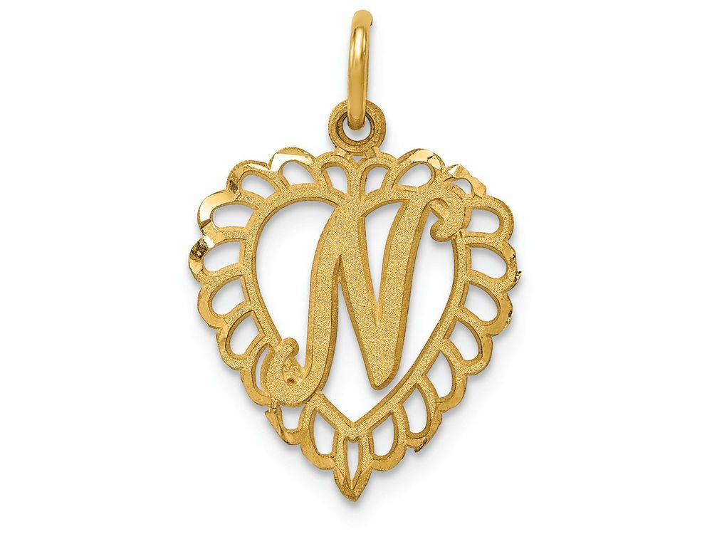 FJC Finejewelers 14k Yellow Gold Initial N Charm