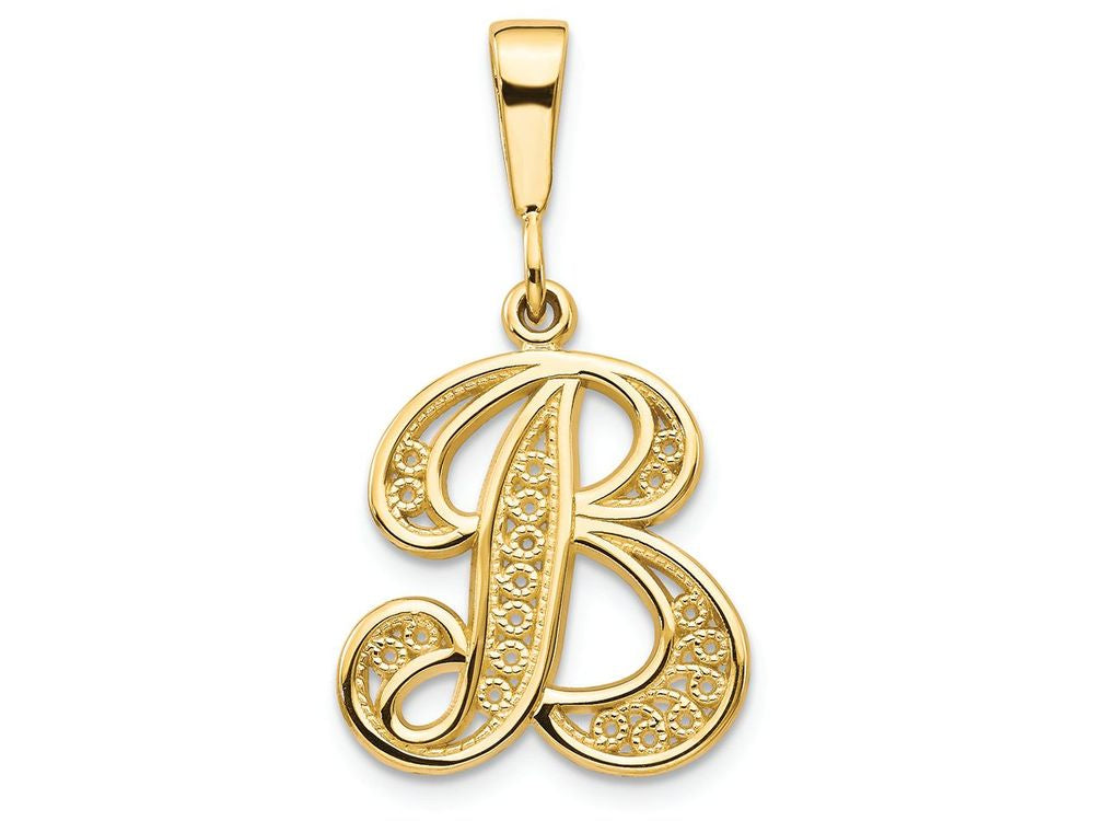 FJC Finejewelers 14k Yellow Gold Initial B Charm