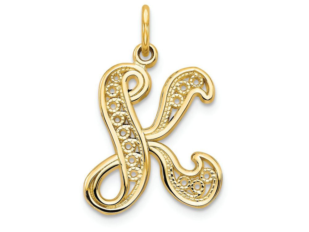 FJC Finejewelers 14k Yellow Gold Initial K Charm