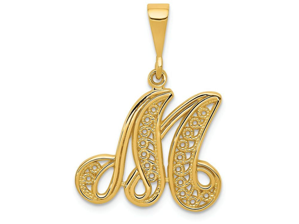 FJC Finejewelers 14k Yellow Gold Initial M Charm