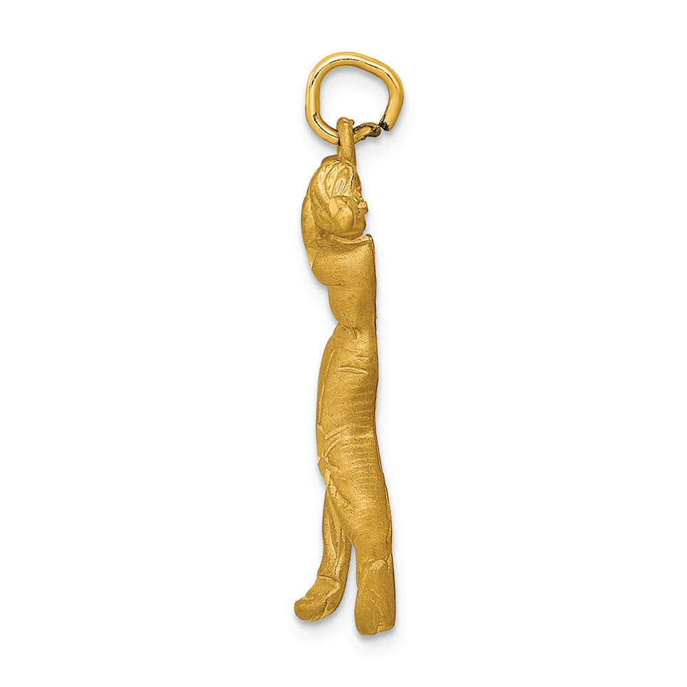 FJC Finejewelers 14k Yellow Gold Male Golfer Charm