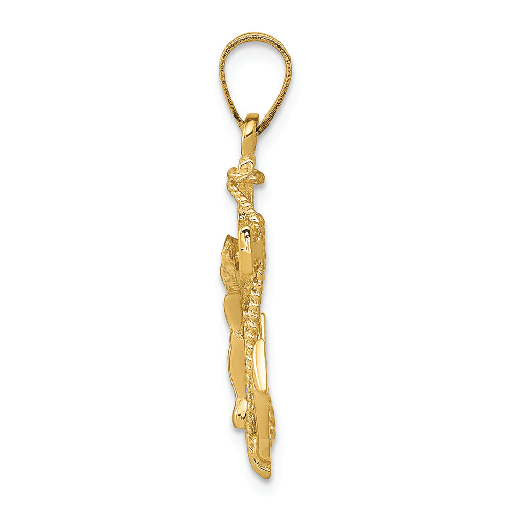 FJC Finejewelers 14k Yellow Gold Mariners Cross Charm