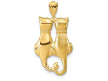FJC Finejewelers 14k Yellow Gold Satin Polished Cats Charm