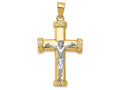 FJC Finejewelers 14k Two-tone Gold Crucifix Charm