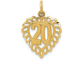 FJC Finejewelers 14k Yellow Gold 20 In Heart Charm