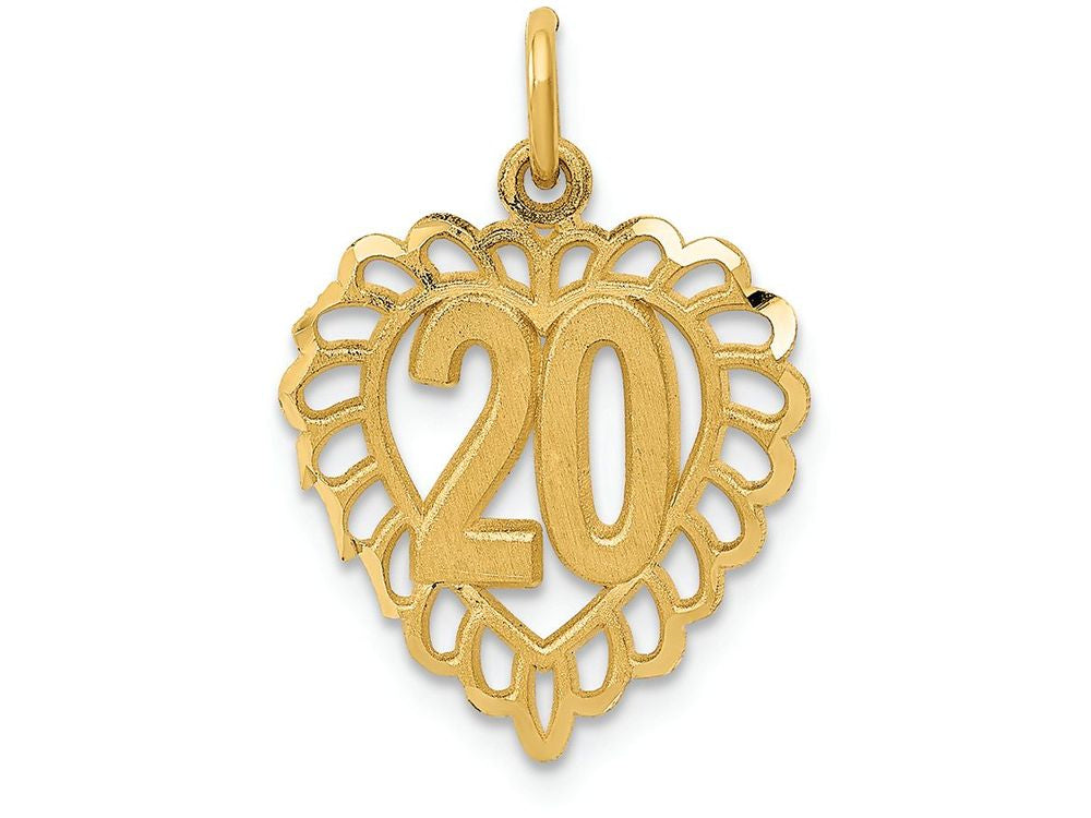 FJC Finejewelers 14k Yellow Gold 20 In Heart Charm