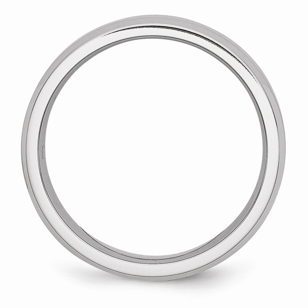 Chisel Cobalt Beveled Edge Satin And Polished 6mm Wedding Band
