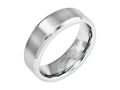 Chisel Cobalt Beveled Edge Satin And Polished 7mm Wedding Band