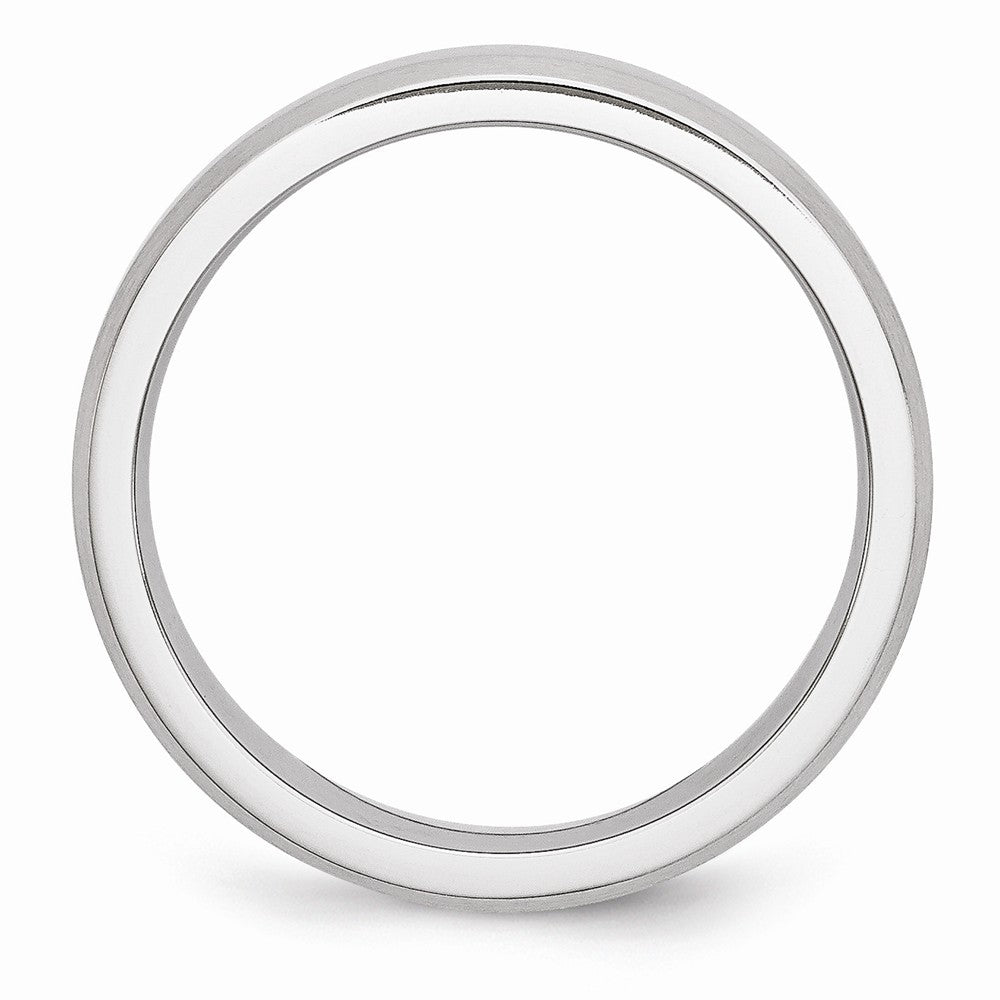Chisel Cobalt Beveled Edge Satin 6mm Wedding Band