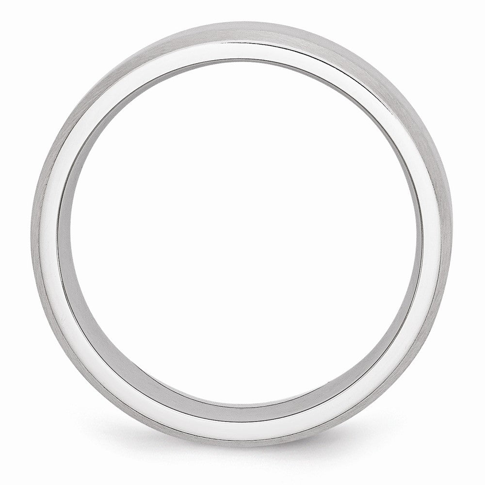 Chisel Cobalt Beveled Edge Satin 7mm Wedding Band