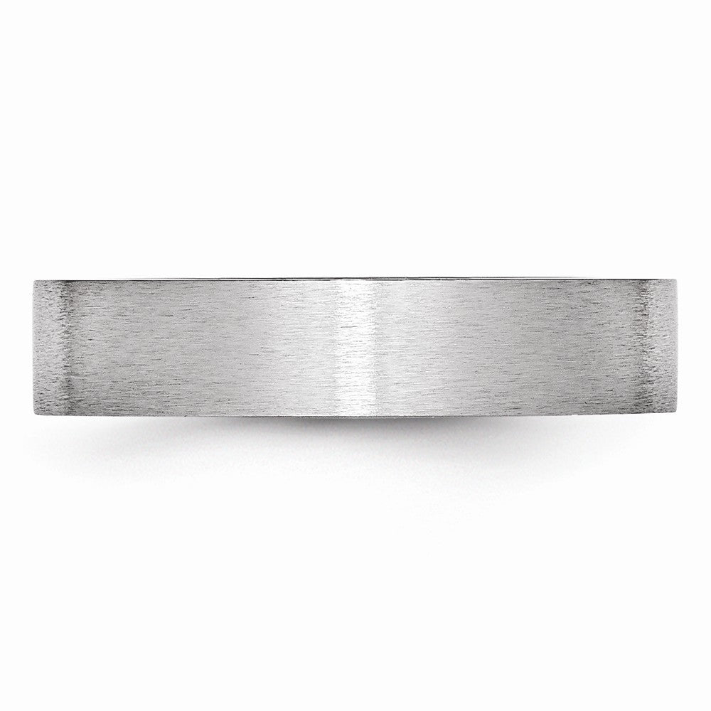 Chisel Cobalt Flat Satin 5mm Wedding Band
